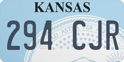 KS license plate 294CJR