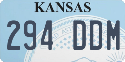 KS license plate 294DDM