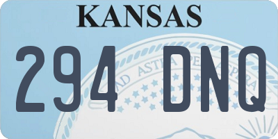 KS license plate 294DNQ
