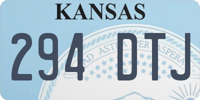 KS license plate 294DTJ