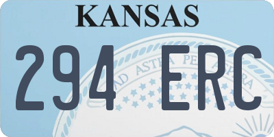 KS license plate 294ERC