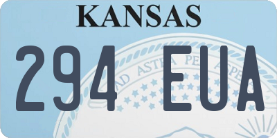 KS license plate 294EUA