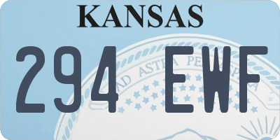KS license plate 294EWF
