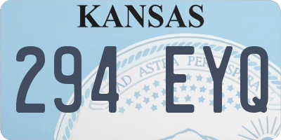 KS license plate 294EYQ