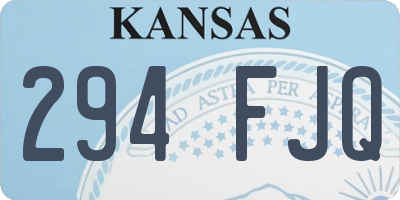 KS license plate 294FJQ