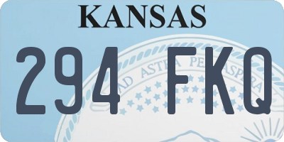 KS license plate 294FKQ