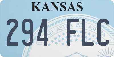 KS license plate 294FLC