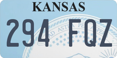 KS license plate 294FQZ