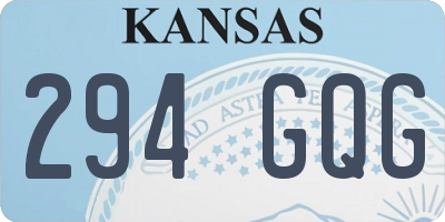 KS license plate 294GQG