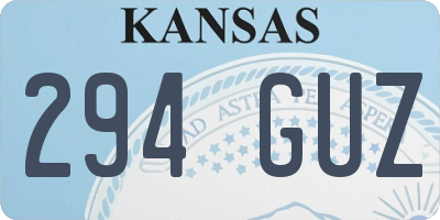 KS license plate 294GUZ