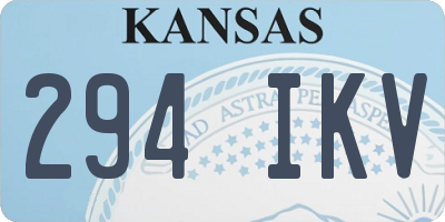 KS license plate 294IKV