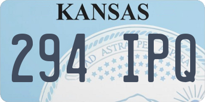 KS license plate 294IPQ