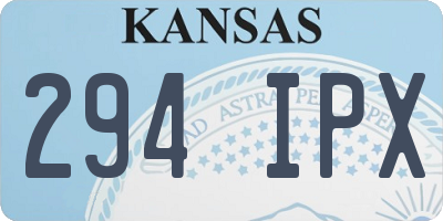 KS license plate 294IPX