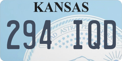 KS license plate 294IQD