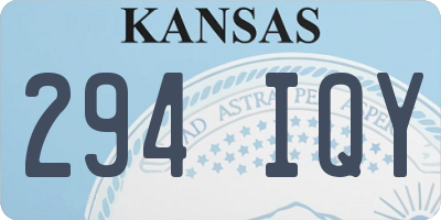 KS license plate 294IQY
