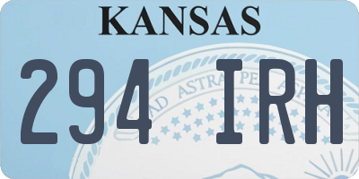 KS license plate 294IRH