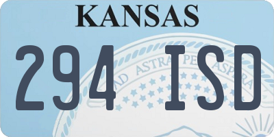 KS license plate 294ISD