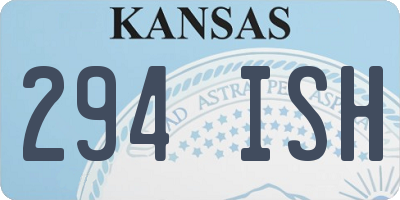 KS license plate 294ISH