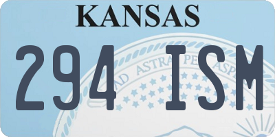 KS license plate 294ISM