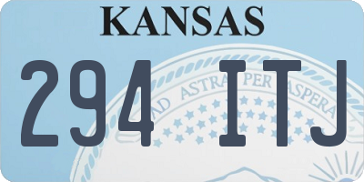 KS license plate 294ITJ