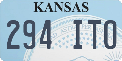 KS license plate 294ITO