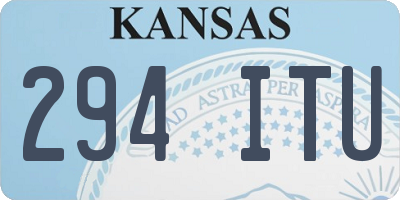 KS license plate 294ITU