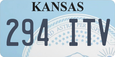 KS license plate 294ITV