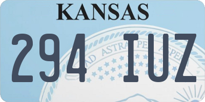 KS license plate 294IUZ