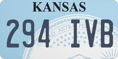 KS license plate 294IVB