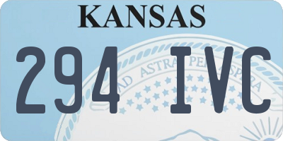 KS license plate 294IVC