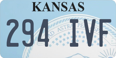 KS license plate 294IVF