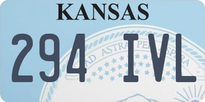 KS license plate 294IVL