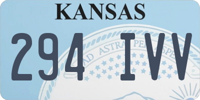 KS license plate 294IVV