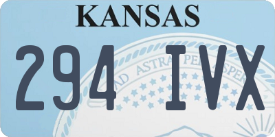 KS license plate 294IVX