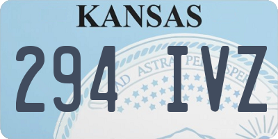 KS license plate 294IVZ