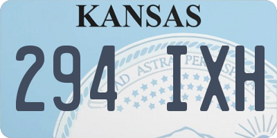 KS license plate 294IXH