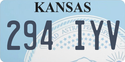 KS license plate 294IYV