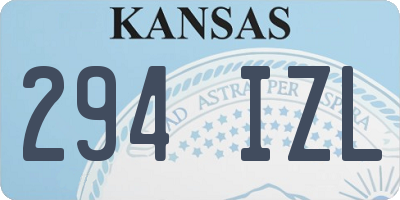 KS license plate 294IZL