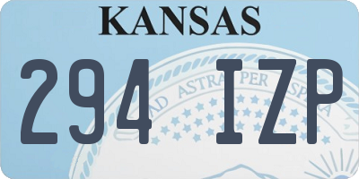 KS license plate 294IZP