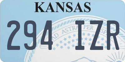 KS license plate 294IZR