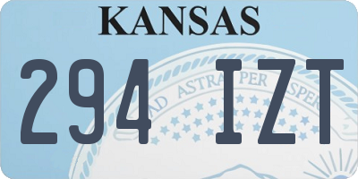 KS license plate 294IZT