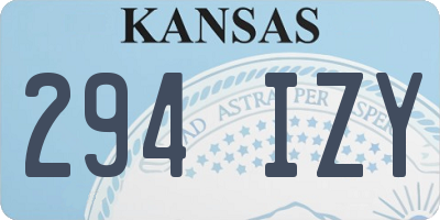 KS license plate 294IZY