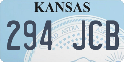 KS license plate 294JCB