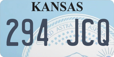 KS license plate 294JCQ