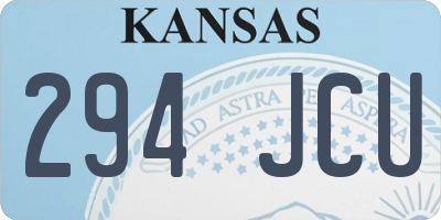KS license plate 294JCU