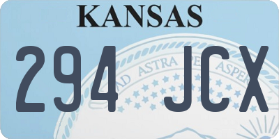 KS license plate 294JCX