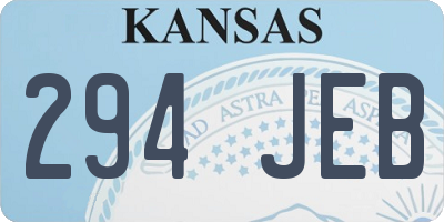 KS license plate 294JEB