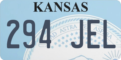 KS license plate 294JEL