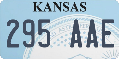 KS license plate 295AAE