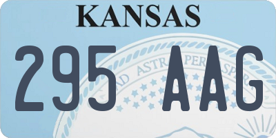 KS license plate 295AAG